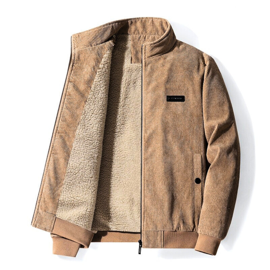 Jurgen - Retro Sherpa-jack uit corduroy