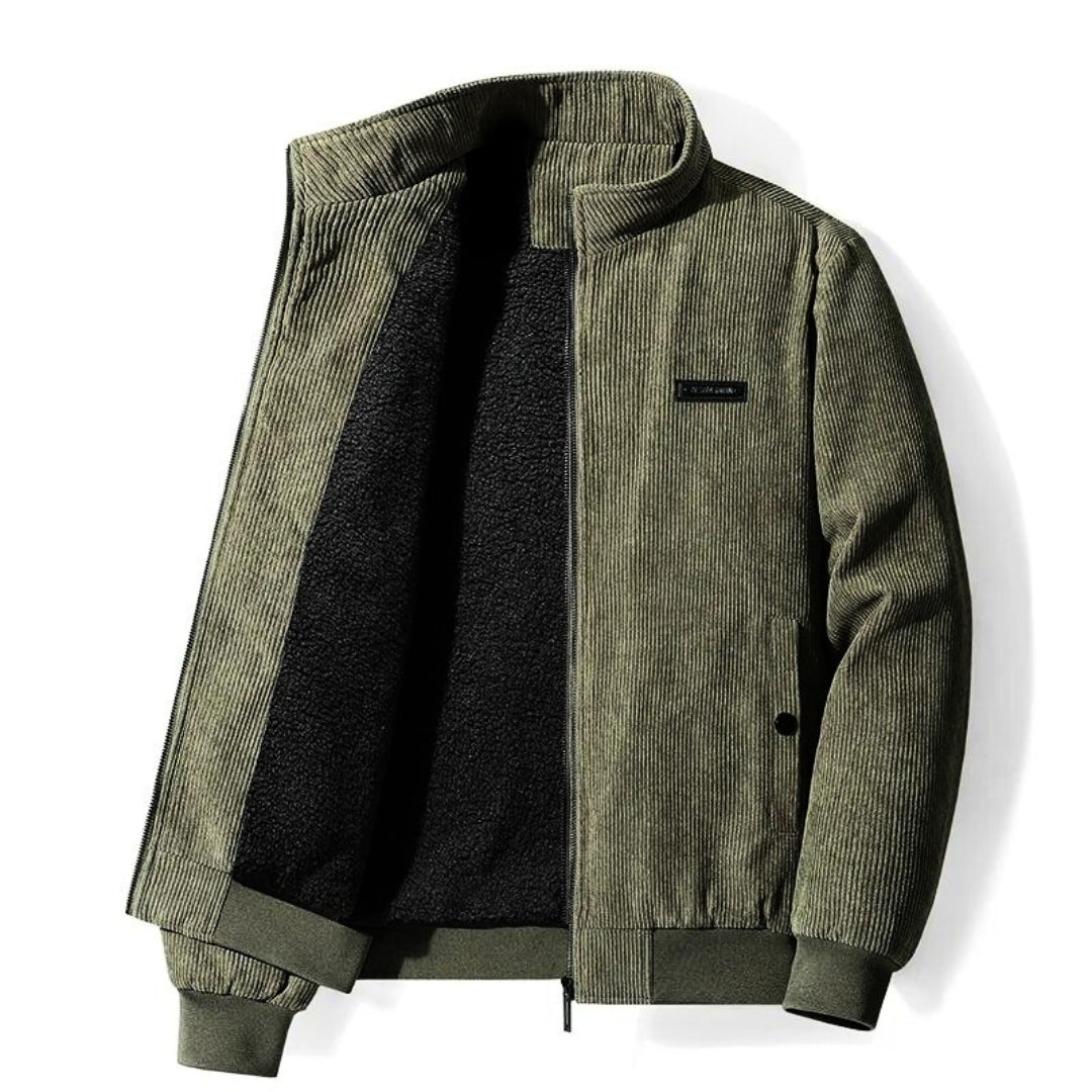 Jurgen - Retro Sherpa-jack uit corduroy