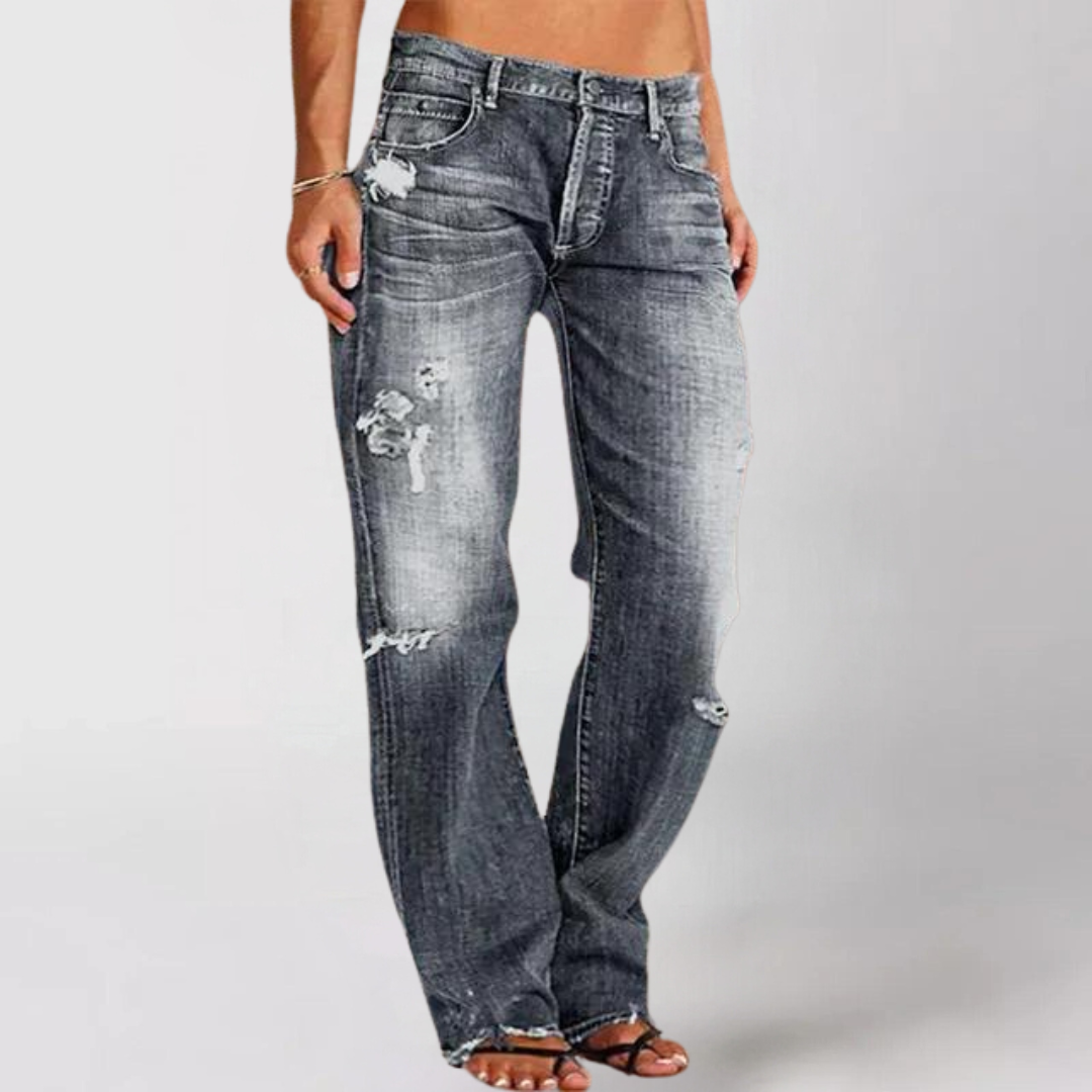 Molly™ | DENIMJEANS MET WIJDE PIJPEN
