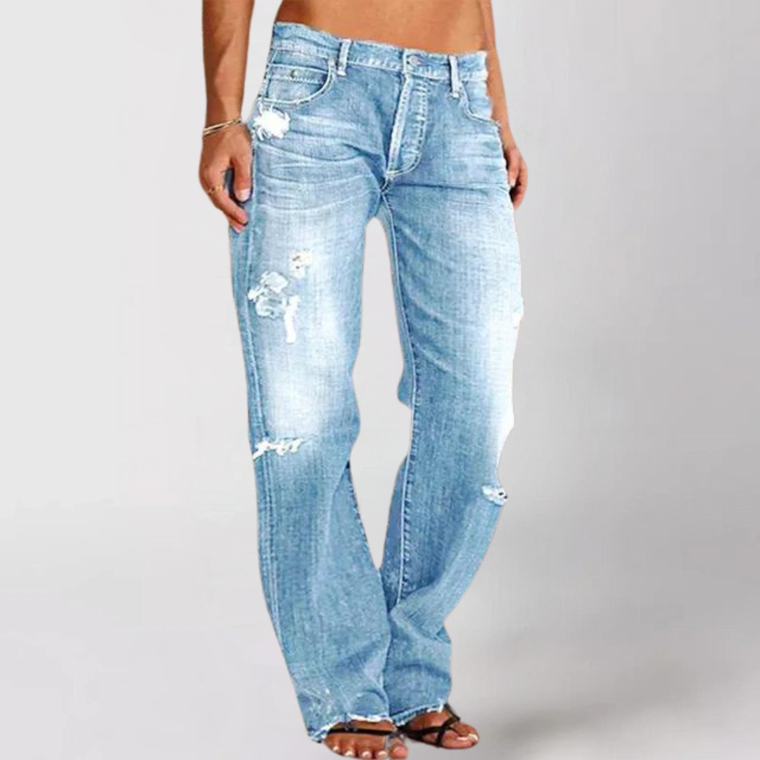 Molly™ | DENIMJEANS MET WIJDE PIJPEN