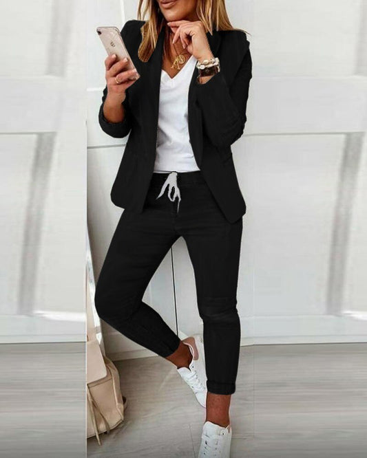 Saar™ | Twee-delig Blazer-Set met Elegante Pasvorm en Hoogwaardige Stoffen