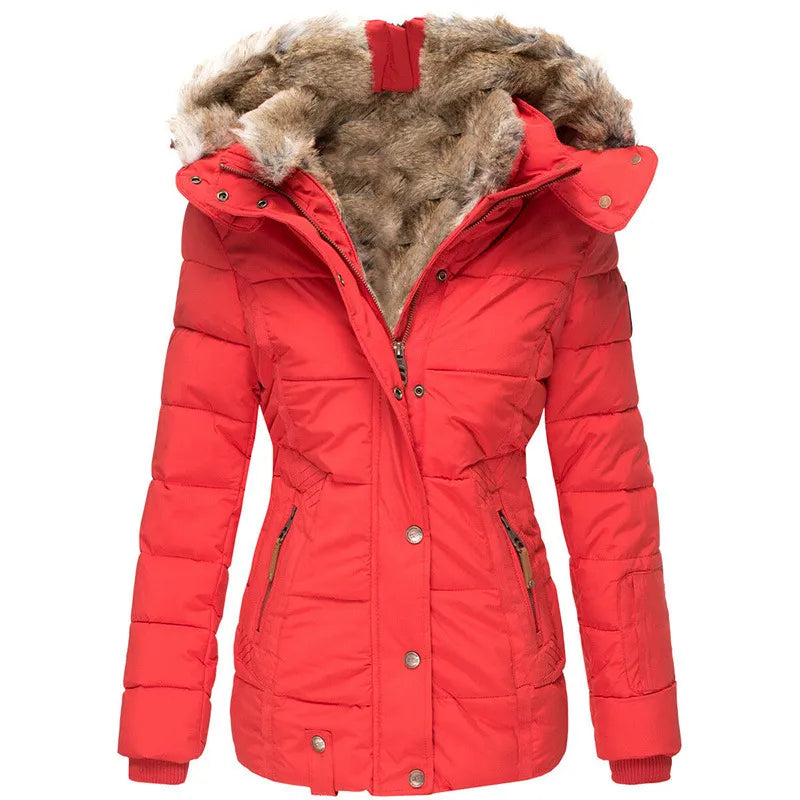Anne | Warme winterjas met bontvoering.