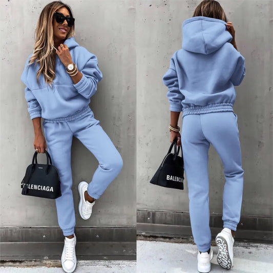 Nieuwe Effen Kleuren | Sport Hoodie  2 Delige Set