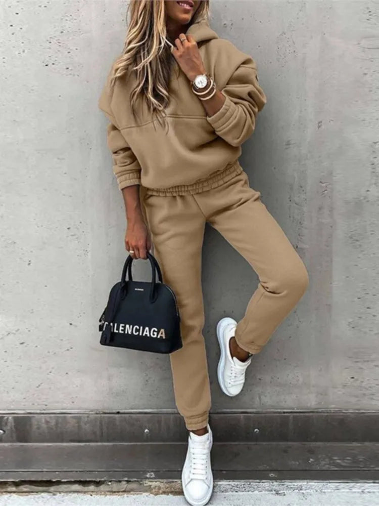 Nieuwe Effen Kleuren | Sport Hoodie 2 Delige Set