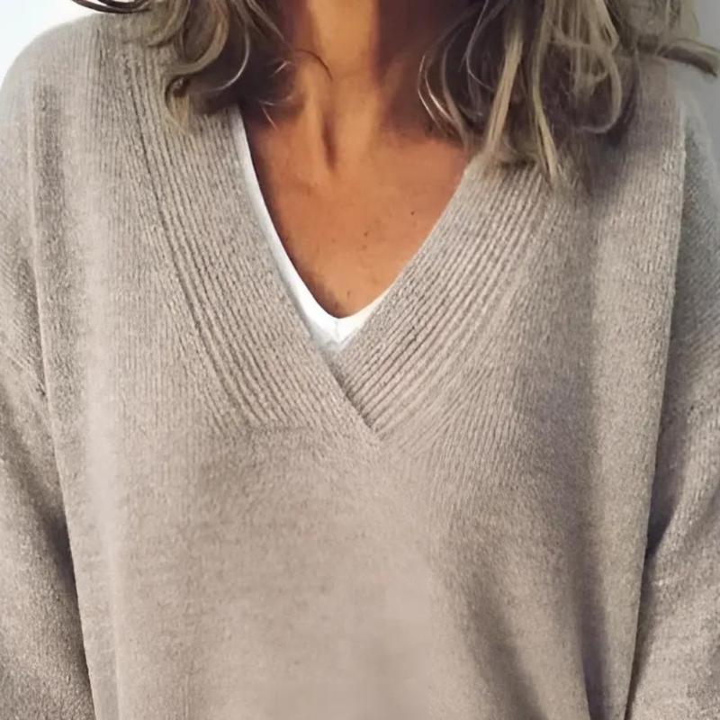 Fleur® | Luxe Loose Fit V-Hals Kasjmier Trui