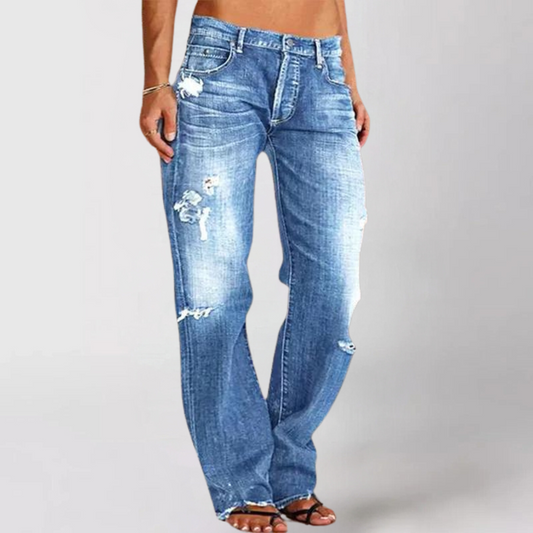 Molly™ | DENIMJEANS MET WIJDE PIJPEN