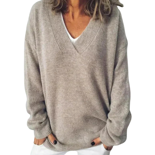 Fleur® | Luxe Loose Fit V-Hals Kasjmier Trui