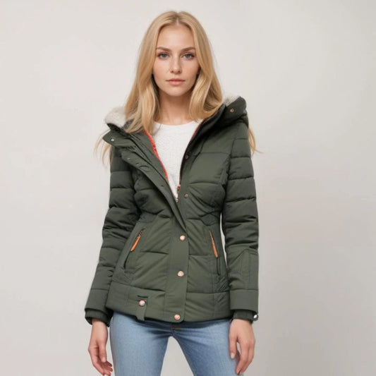 Anne | Warme winterjas met bontvoering.
